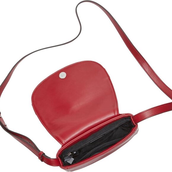 Brand New Faux Leather Crossbody Bag 8x3x6 RythmicRed Magnetic - Picture 3 of 5